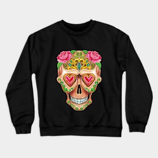 Sugar skull fancy vintage and gems day of the dead. Crewneck Sweatshirt